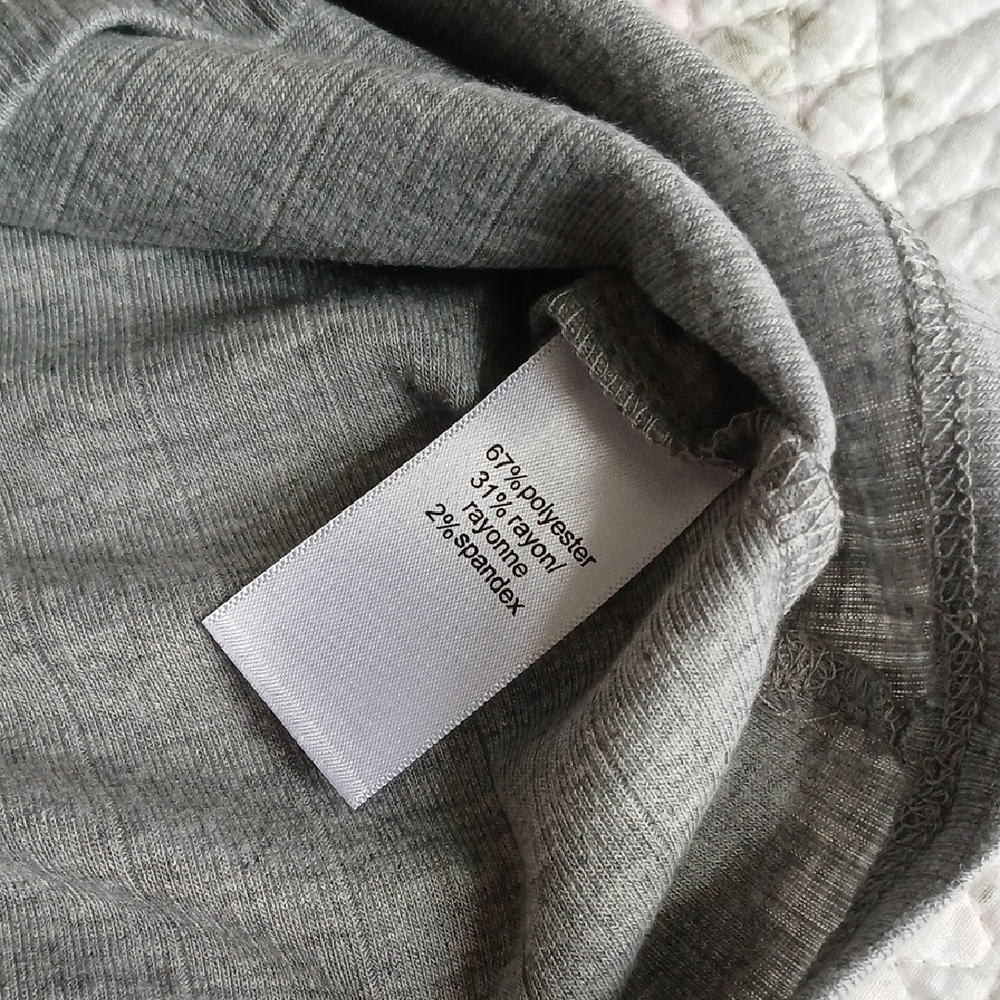 FA Gray Ribbed Muscle Tee - Picture 4 of 5